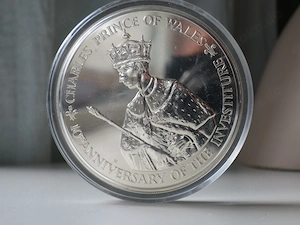 silbermünze Jamaika, 132 g, poliert, König Charles Geburtstag, 1969-1979