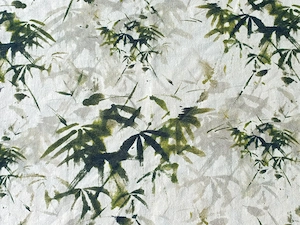 Bezugsstoff aus Leinen, Palmendekor, Polsterstoff