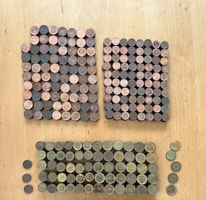 1 Pfennig, 2 Pfennig, 5 Pfennig, 10 Pfennig Münzen Kursmünzen