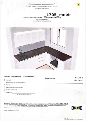 Hochwertige IKEA Küche (2025)   mit Top E-Geräten-selten genutzt