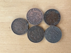 5 x 1 Pfennig, 1948 Münzen Kursmünzen Bank Deutscher Länder