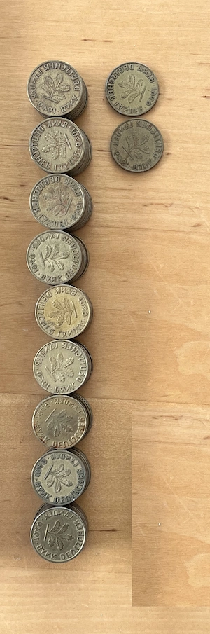 92 x 10 Pfennig, 1949 Münzen Kursmünzen Bank Deutscher Länder