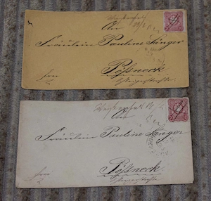 2 Ganzsachen Federzugentwertung