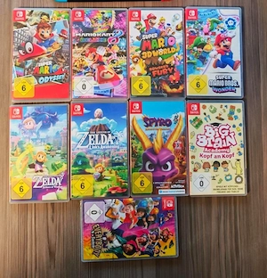9x nintendo switch 1 spiele so gut wie neu, funktioniert super