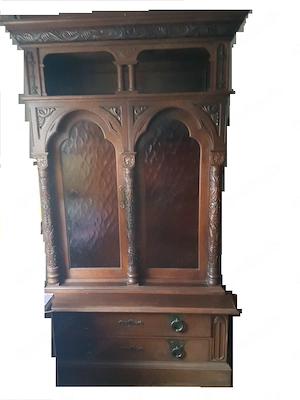 großer Gründerzeit Schrank 220 x 90 x 60cm groß  zweiteilig