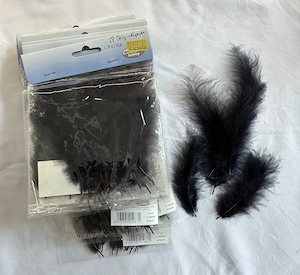 Marabufedern schwarz