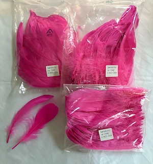 Gänseschulterfedern pink