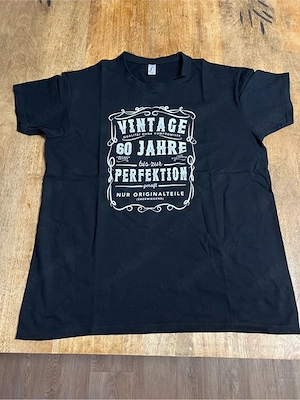 Fun Shirt 60 Jahre Vintage Schwarz L