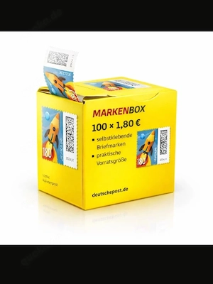 100er-Box Selbstklebende Briefmarken zu je 1,80 EUR auf einer 100er-Rolle, 