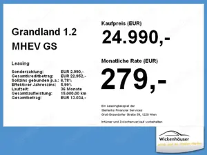 Opel Grandland 1.2 MHEV GS Line TOP Ausstattung MildHy Bild 4