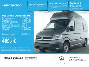 Volkswagen Grand California VW Grand California 600 ACC AHK HOCHBETT LED RFK