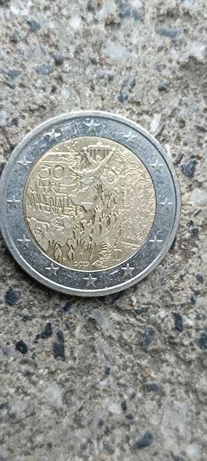 2 euro  2019 f 30 jaher   muerfall deutschland 
