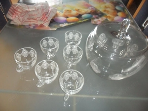 Tolle Bowle mit 6 Gläsern  