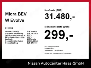 Nissan Micra BEV W Evolve ACC+LED+Navi+SHZ+Winterp.+PDC
