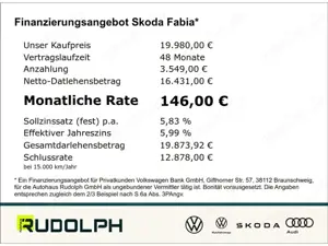 Skoda Fabia 1.0 TSI Drive  LED SHZ DAB Start/Stop Keyless Bild 4