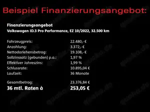 Volkswagen ID.3 Pro Performance/ Navi, Standklima, LED, CCS Bild 4