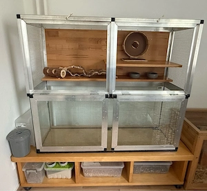 Kleintierkäfig   Terrarium mit Aufsatz