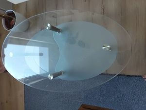 Glastisch oval 