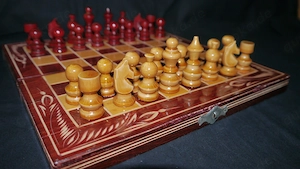 32 Vintage Schachfiguren Schachspiel Retro Antik Schachbrett Schach