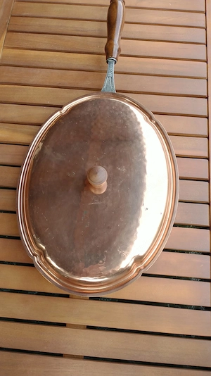 Ovale Kupferpfanne mit Deckel - Stöckli Swiss-made