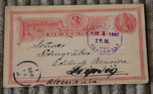 Ganzsache Guatemala nach Leipzig 1902