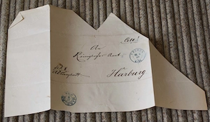 Brief DR 1867 Uelzen nach Harburg