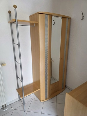 Garderobe mit Spiegel plus Schuhschrank (Flurkommode) Eiche Hell