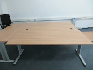 Schreibtisch, Platte Holzdecor, B 200 cm T 100 cm H 71 cm