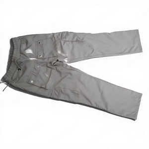 Ausgefallene Hose mit 2 Front und 2 Seiten Taschen in Beige Größe