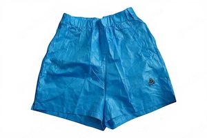 Glanz Nylon Shorts Shiny Nylon Wetlook XXL , blau