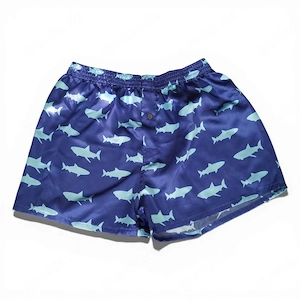 Hochglanz Haifisch Satin Boxershorts Größe XL, kräftiger Stoff