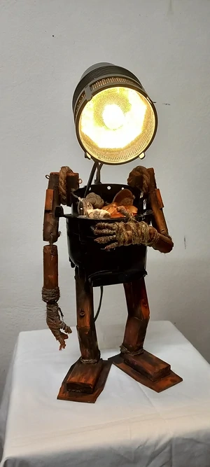 Lampe Sitzlampe Tischlampe Kunstlampe - NEU