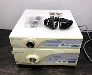 Olympus EVIS Exera CV-160 Video Processor CLV-160 Light Source & MAJ-843 Pigtail