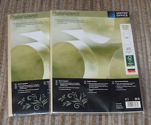 Marmorpapier - Camoisfarbenes Paoier 2x 60 Blatt