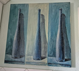 Bild  Blaue Flaschen  als Druck