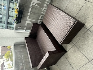 Balkonmöbel Loungeset Rattan braun