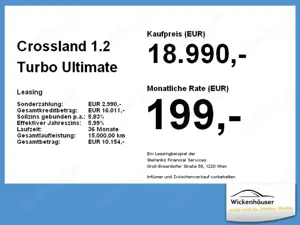 Opel Crossland 1.2 Turbo Ultimate Alcantara+LED+Navi