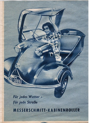  Messerschmitt Kabinenroller KR 200   KR 175 Original Prospekt (1955)