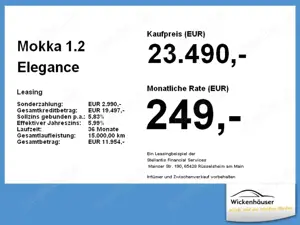 Opel Mokka 1.2 Elegance LED+SHZ+Winterp.+Kam.+PDC+Temp