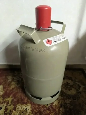 Gasflasche grau Eigentumsflasche leer 11kg