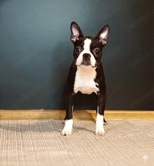 Boston Terrier Hündin mit komplettem Zubehör zu verkaufen