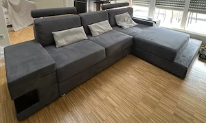  L-Sofa   Design Sofa mit Schlaffunktion - Modell Hamburg III by Giovanni C.