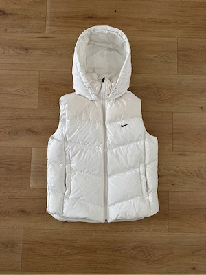 Nike Weste | Vintage | Größe L | Weiß | Pufferjacket