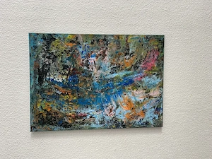 Acrylgemälde Abstrakt auf Leinwand Unikat 50x70 Preis VHS