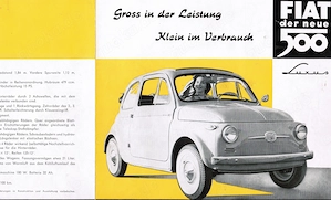 FIAT 500 Luxus - Prospekt -