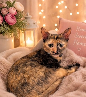 Doppelte Freude: Schwangere Katze sucht liebevolle Familie 