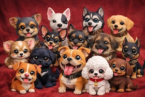 3d hunde figur, personalisiert 