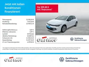 Volkswagen Golf VIII GOAL 1,5 l DSG eHybrid REAR VIEW AKH DAB+ AC