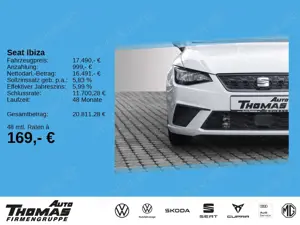 SEAT Ibiza Style Edition 1.0 TSI LED+PDC+FULL LINK