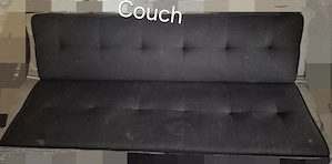 Couch schwarz 